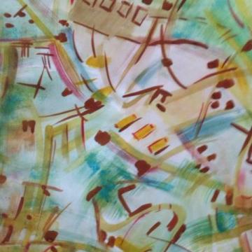 Glazed Reveries, 23 ½” x 27” Gouache on Paper (unframed)