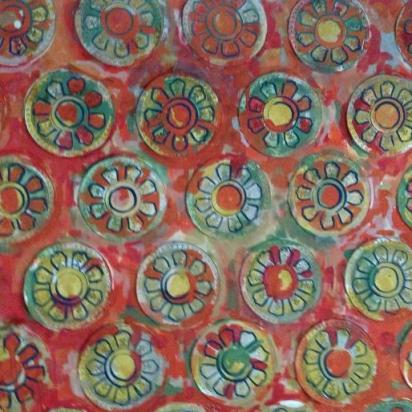 Guadalajara Market, 23 ¼” x 27” Collage and Gouache on paper (unframed)