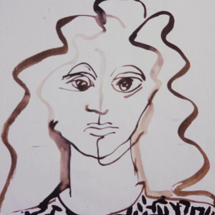 Self-Portrait (after Kathe Kollwitz), 18” x 24” Ink on Paper (unframed)