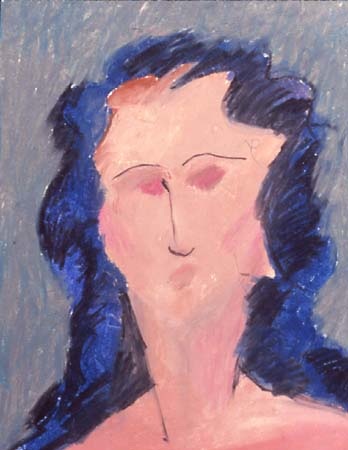 After Modigliani -- Oil Pastel on Board --- refer to Kipton art for size 