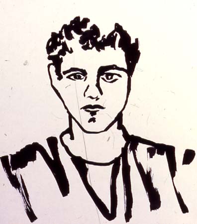 Portrait of Josh --- 14" x 17" -- Ink on Paper