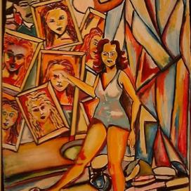 Mother as Emma Goldman, 60” x 44” Oil on canvas (unframed)